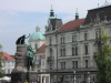 sur la place centrale de Ljubljana
